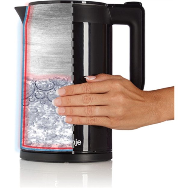 Gorenje Kettle | K17DWDII | Electric | 2200 W | 1.7 L | Stainless Steel | 360&deg; rotational base | Black