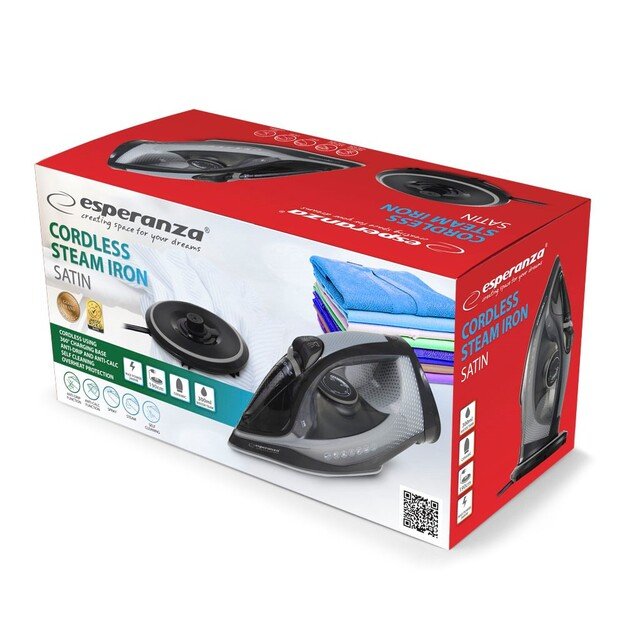 Esperanza EHI011 Steam iron Ceramic soleplate Grey, Black 2600 W 12