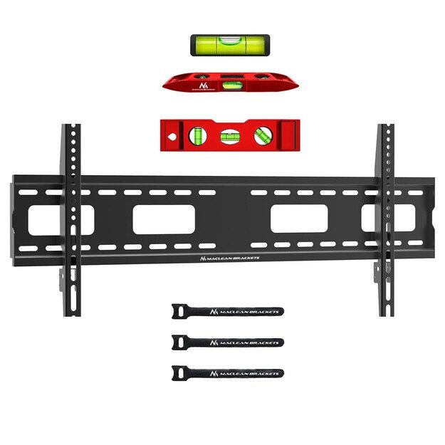 Maclean TV MC-420 Wall Mount Bracket 43 -120  VESA 800x400 120kg Universal Adjustable Spirit Level Accessories Flat Heavy Duty