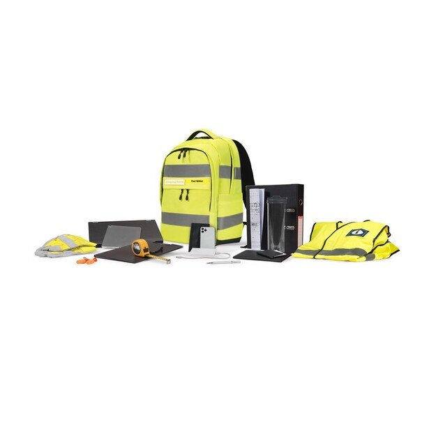 DICOTA Hi-Vis backpack Yellow Polyethylene terephthalate (PET), Thermoplastic polyurethane (TPU)