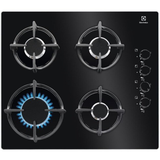 Gas cooktop Electrolux  EGG6407K (4 fields, black color)