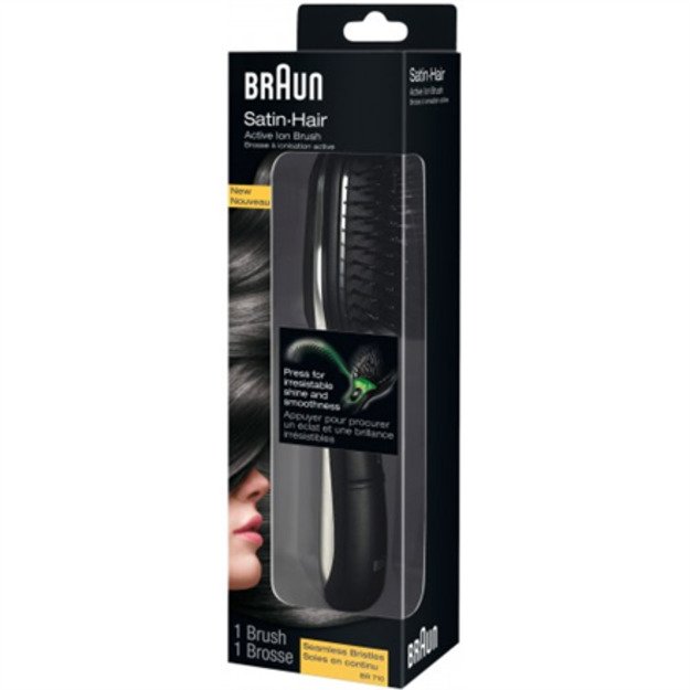 Paddle brush | Braun | BR710 | Warranty 24 month(s) | Ion conditioning | Black/Green