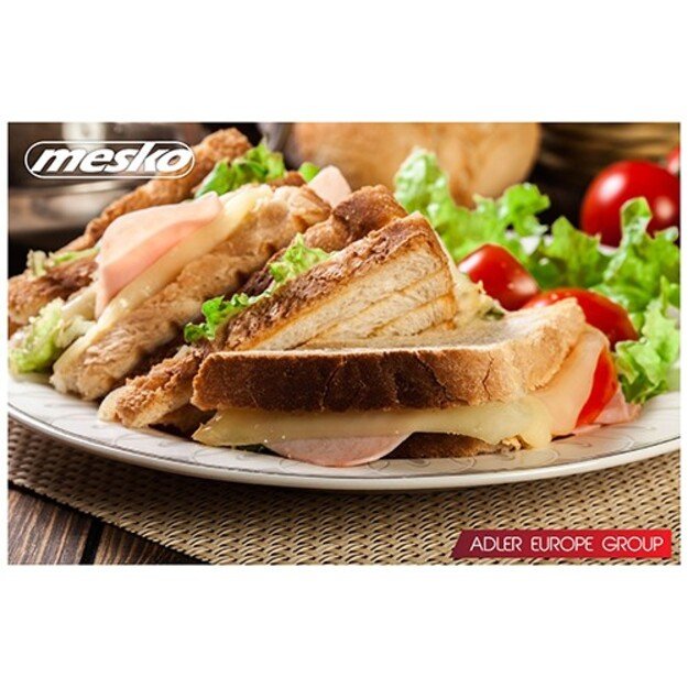 Mesko | Sandwich maker | MS 3032 | 750 W | Number of plates 1 | Number of pastry 2 | Black