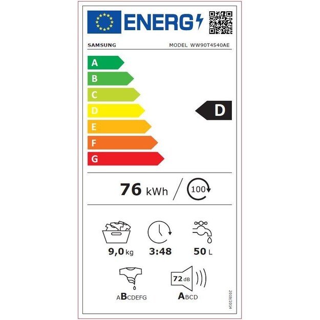 SAMSUNG WW90T4540AE/LE