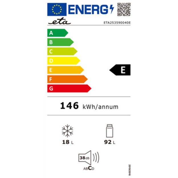 ETA | Refrigerator | ETA253590040E Storio retro | Energy efficiency class E | Free standing | Larder | Height 90 cm | Fridge net