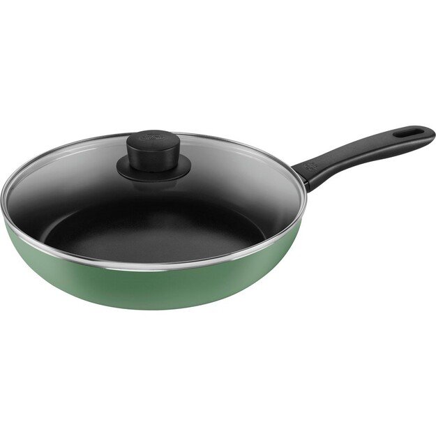 Saute frying pan with lid 28 cm green