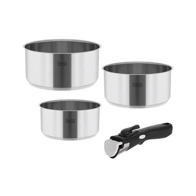 TEESA COOK EXPERT SINGLE HAND cookware set with detachable handle