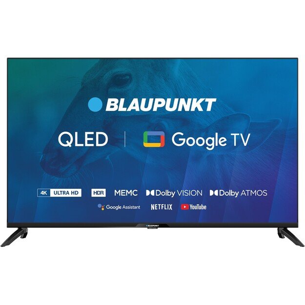 TV 43  Blaupunkt 43QBG7000S 4K Ultra HD QLED, GoogleTV, Dolby Atmos, WiFi 2,4-5GHz, BT,, black