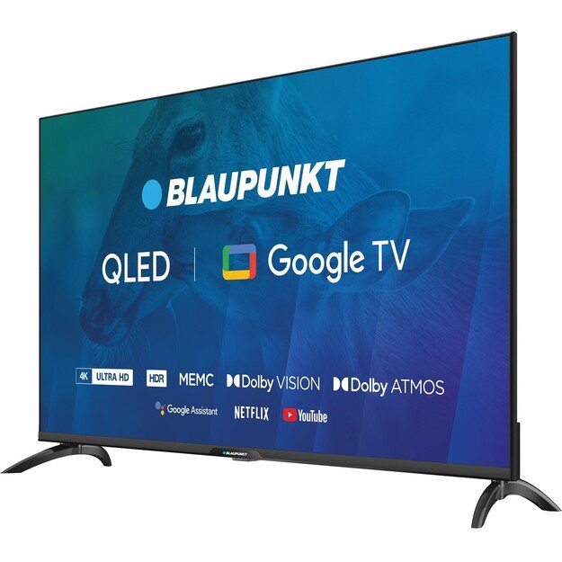 TV 43  Blaupunkt 43QBG7000S 4K Ultra HD QLED, GoogleTV, Dolby Atmos, WiFi 2,4-5GHz, BT,, black