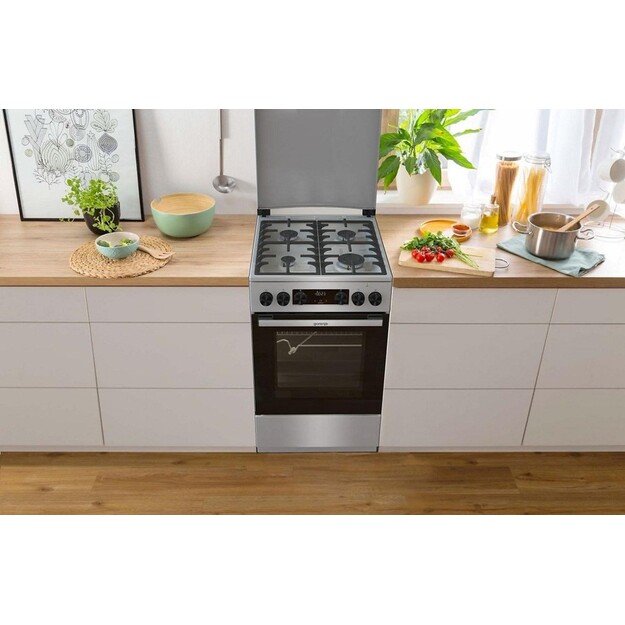 Gorenje GKS5C71XF Freestanding cooker with oven Silver