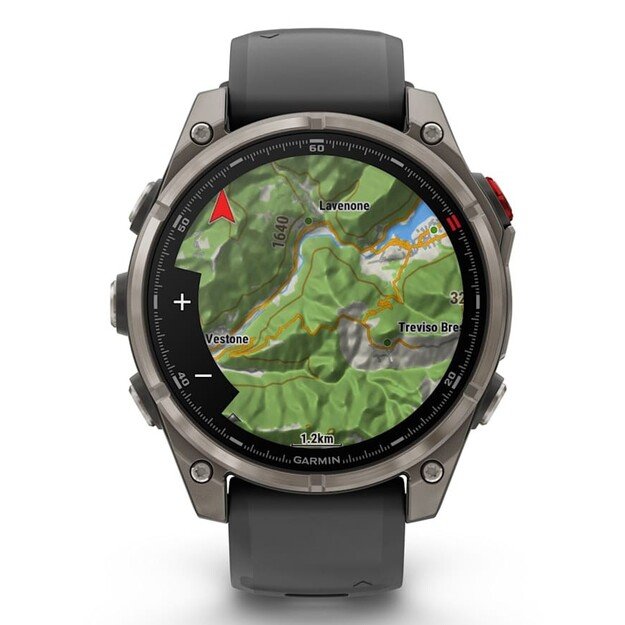 Garmin fēnix 8 Pro 3.56 cm (1.4 ) AMOLED 47 mm Digital 454 x 454 pixels Touchscreen Graphite, Titanium Wi-Fi GPS (satellite)