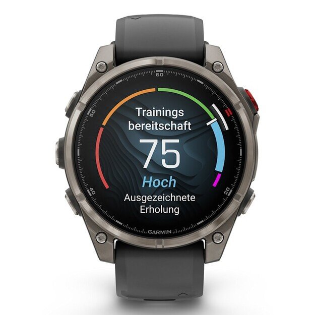 Garmin fēnix 8 Pro 3.56 cm (1.4 ) AMOLED 47 mm Digital 454 x 454 pixels Touchscreen Graphite, Titanium Wi-Fi GPS (satellite)