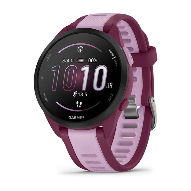 Garmin Forerunner 165 Music 3.05 cm (1.2 ) AMOLED 43 mm Digital 390 x 390 pixels Touchscreen Purple GPS (satellite)