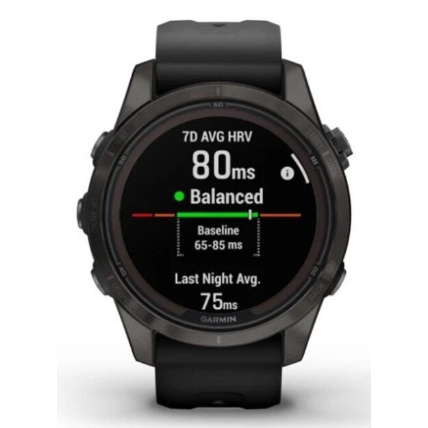 Garmin fēnix 7S Pro 3.05 cm (1.2 ) MIP 42 mm Digital 240 x 240 pixels Touchscreen Black Wi-Fi GPS (satellite) 9
