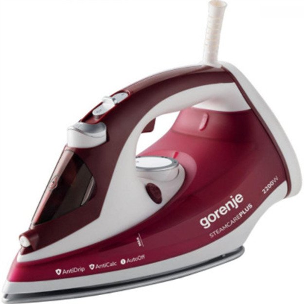 Gorenje | Steam Iron | SIH3000RBC | Steam Iron | 3000 W | Water tank capacity 350 ml | Continuous steam 40 g