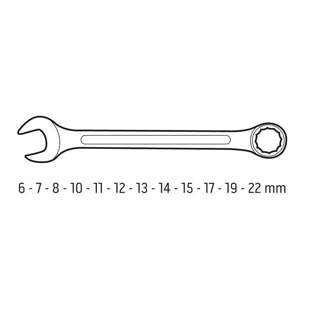 Neo Tools wrenches 6-22 mm, set of 12 pieces