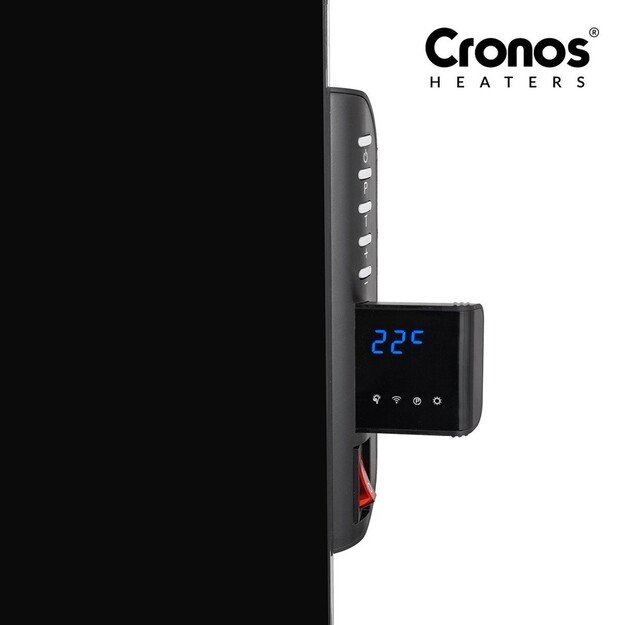 Šildytuvas Cronos Synthelith CRG-720TWP 720W szklany juodas  wi-fi, pultas