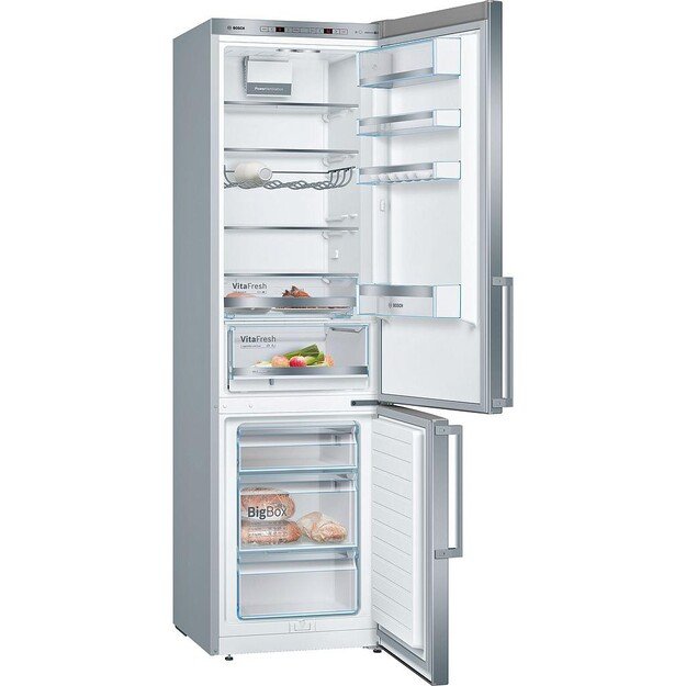 Bosch | Refrigerator | KGE398IBP Series 6 | Energy efficiency class B | Free standing | Combi | Height 201 cm | Fridge net capac