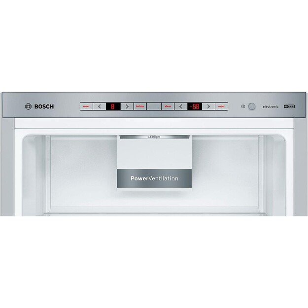 Bosch | Refrigerator | KGE398IBP Series 6 | Energy efficiency class B | Free standing | Combi | Height 201 cm | Fridge net capac