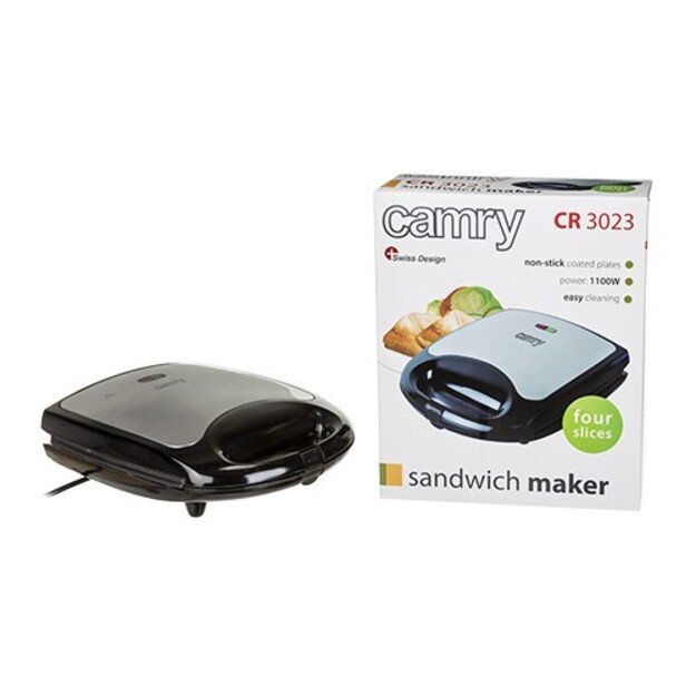 Camry | Sandwich maker XL | CR 3023 | 1500 W | Number of plates 1 | Number of pastry 4 | Black