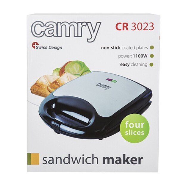 Camry | Sandwich maker XL | CR 3023 | 1500 W | Number of plates 1 | Number of pastry 4 | Black