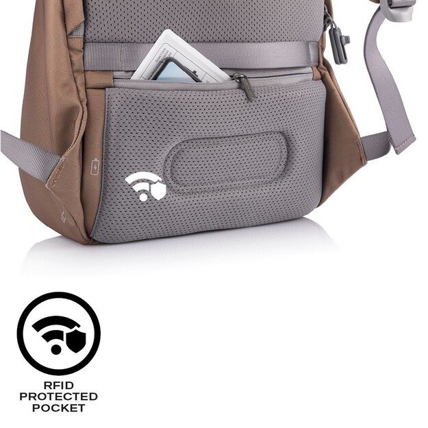 XD DESIGN ANTI-THEFT BACKPACK BOBBY SOFT BROWN P/N: P705.796