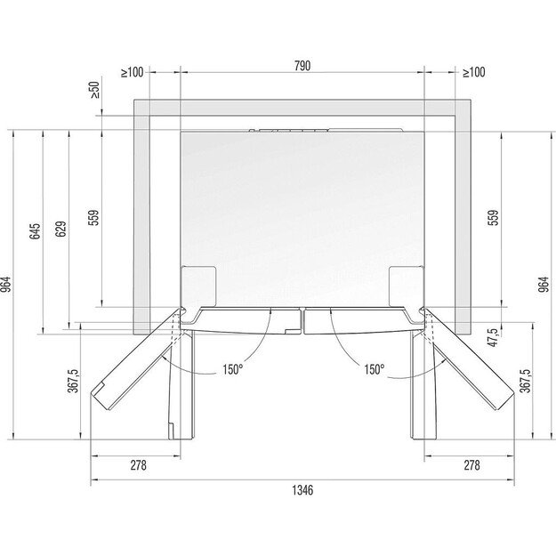 Gorenje Refrigerator | NRM8182MX | Energy efficiency class E | Free standing | Side by side | Height 181.6 cm | No Frost system