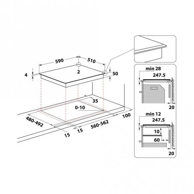 Indukcinė kaitlentė Whirlpool WF S5060 CPBF