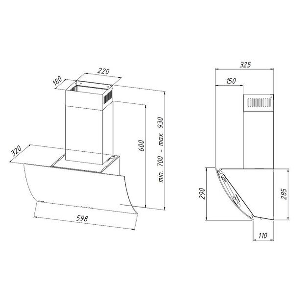 Hood AKPO WK-4 Clarus Eco  60 black