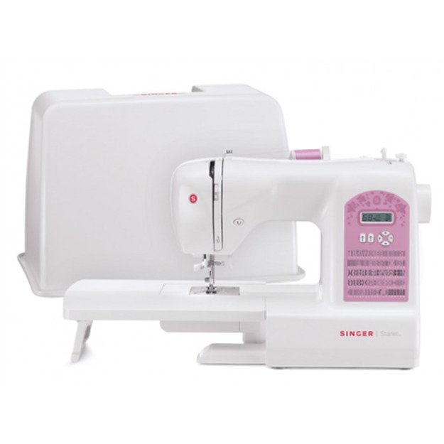 Singer 6699 sewing machine, electronic, white, pink