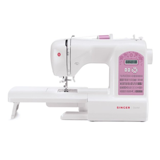 Singer 6699 sewing machine, electronic, white, pink