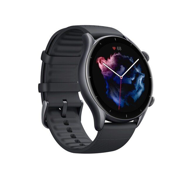 Amazfit GTR 3 Pro 3.68 cm (1.45 ) AMOLED 46 mm Digital 480 x 480 pixels Touchscreen Black Wi-Fi GPS (satellite)