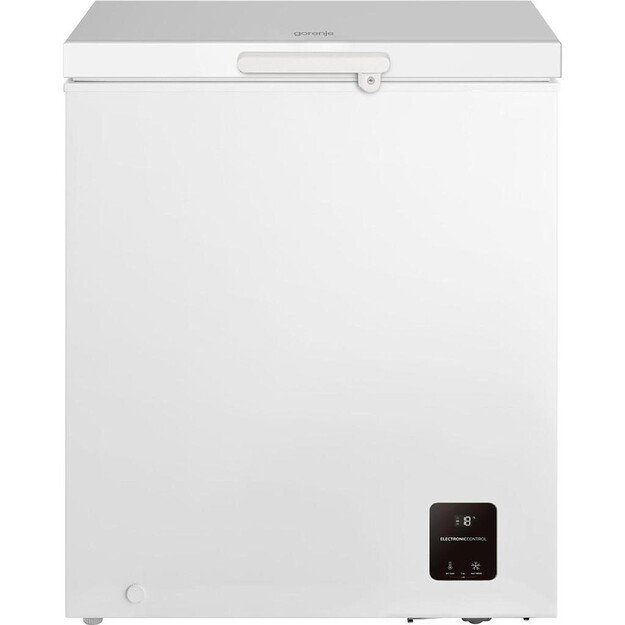 Gorenje | Freezer | FH14EAW | Energy efficiency class E | Chest | Free standing | Height 85.4 cm | Total net capacity 142 L | Wh