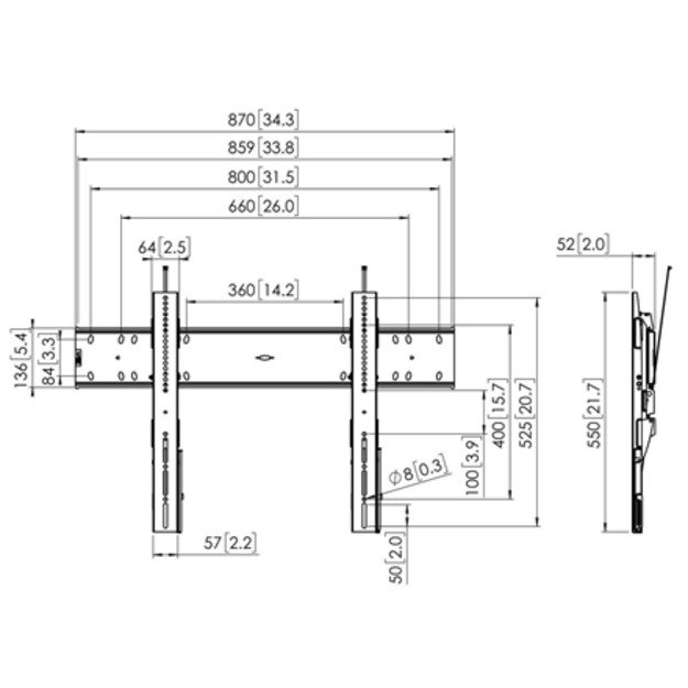 Vogels | Wall mount | PFW 6810 | Hold | 55-80   | Maximum weight (capacity) 75 kg | Black