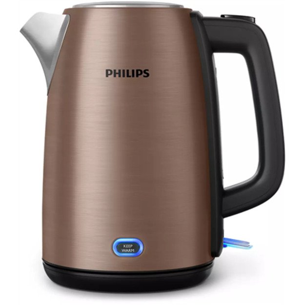 Philips Viva Collection HD9355/92 electric kettle 1.7 L 2060 W Black, Copper