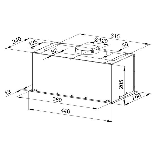 Recessed hood MPM-45-OW-05