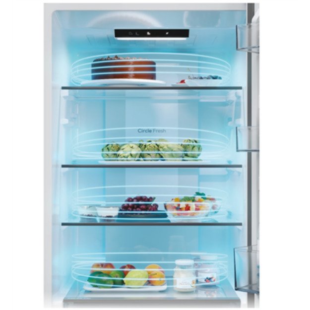 Candy Refrigerator | CNCQ2T618EX | Energy efficiency class E | Free standing | Combi | Height 185 cm | No Frost system | Fridge