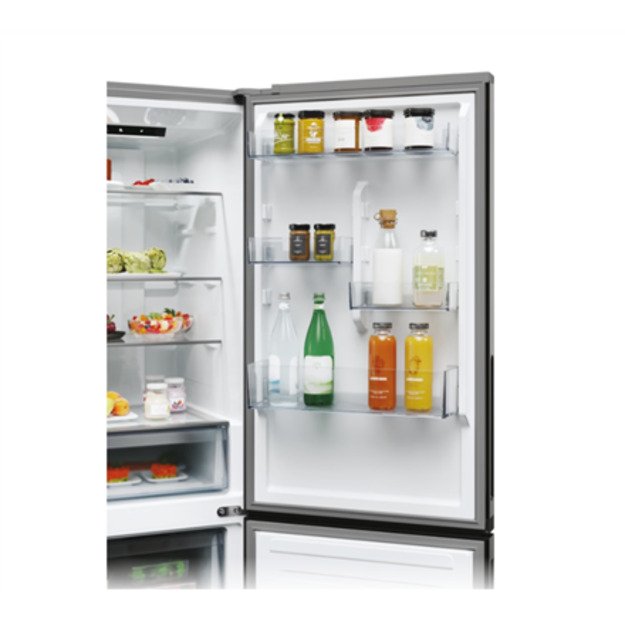 Candy Refrigerator | CNCQ2T618EX | Energy efficiency class E | Free standing | Combi | Height 185 cm | No Frost system | Fridge