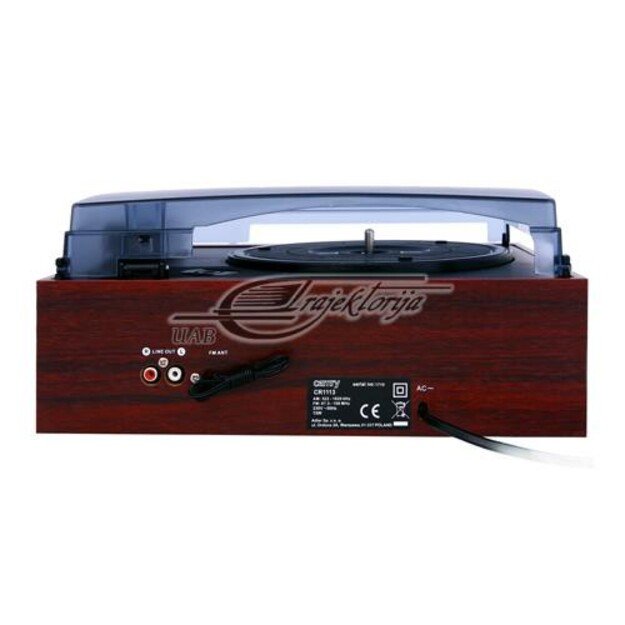 Camry Premium CR 1168 audio turntable Black, Wood