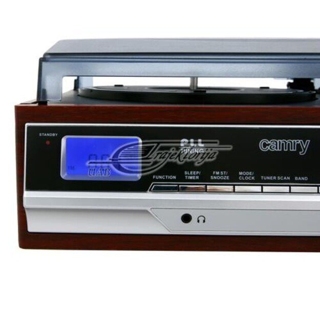 Camry Premium CR 1168 audio turntable Black, Wood