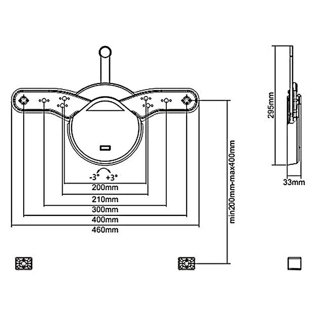 Mount wall for TV Maclean MC-877 (Wall, 23  - 55 , max. 40kg)