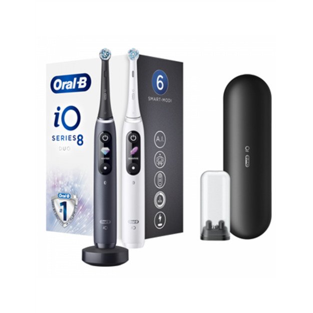 Oral-B | Electric Toothbrush | iO8 Series Duo | Rechargeable | For adults | Number of brush heads included 2 | Number of teeth b