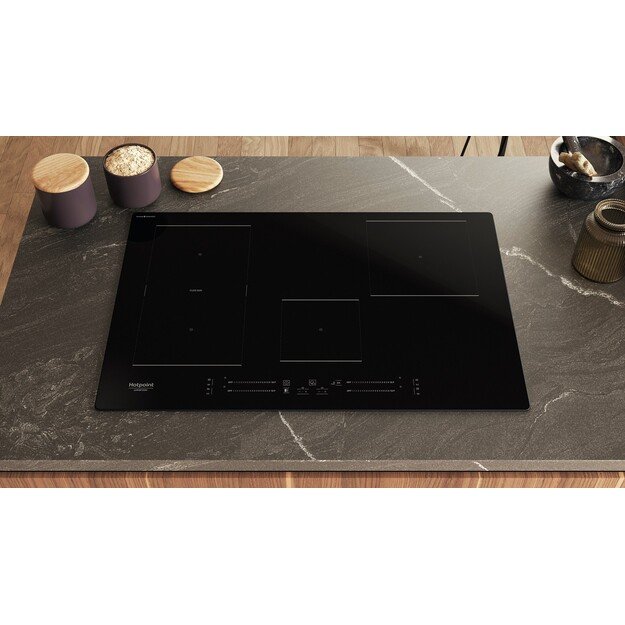 Hotpoint HS 1377C CPNE Black Built-in 77 cm Zone induction hob 4 zone(s)