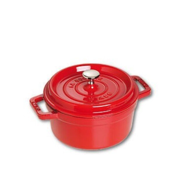 Staub Round Cast Iron Pot - Red, 2.6 ltr