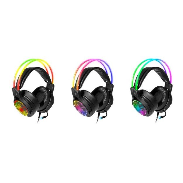 Headphones with microphone DEFENDER COSMO PRO 7.1 USB black, RGB lights