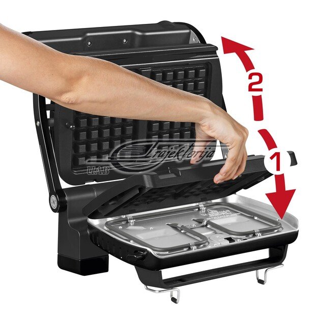 TEFAL | OptiGrill+ + Waffle plate set | GC716D12 | Electric Grill | 2000 W | Silver 1