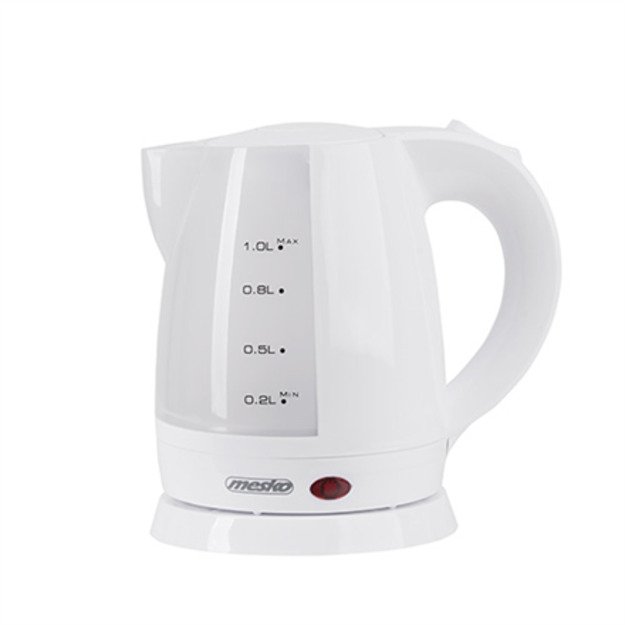 Mesko | Kettle | MS 1276 | Standard | 1600 W | 1 L | Plastic | 360&deg; rotational base | White