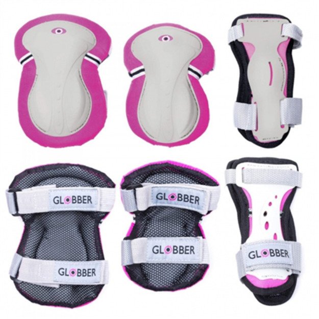 GLOBBER elbow and knee pads PROTECTIVE JUNIOR DEEP PINK XS RANGE B ( 25-50KG ),541-110 | Globber