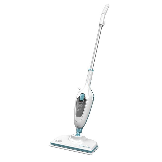 BLACK & DECKER | Steam mop | FSMH13E10-QS | Power 1300 W | Water tank capacity 0.38 L | White/Blue