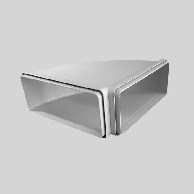 Gartraukio priedas ELICA Horizontal Rectangular Bend 90 deg. 220x90 mm